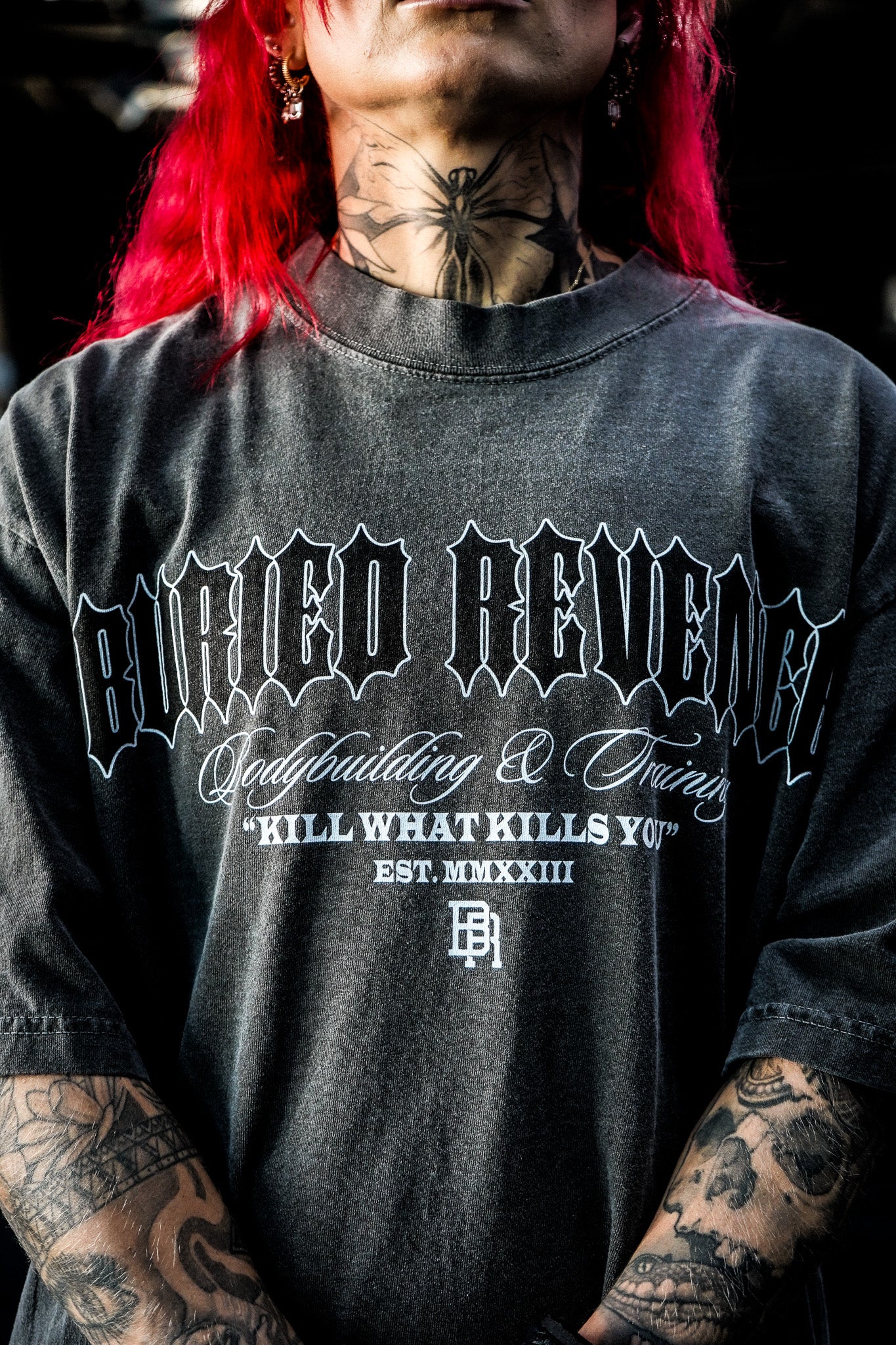 IRON FAMILY TEE - VINTAGE GRAY