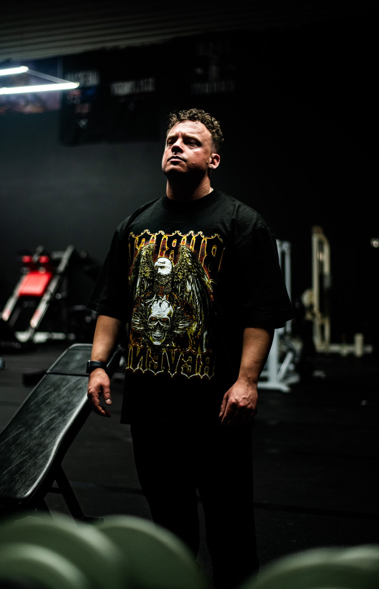 FLAMING EAGLE TEE - BLACK