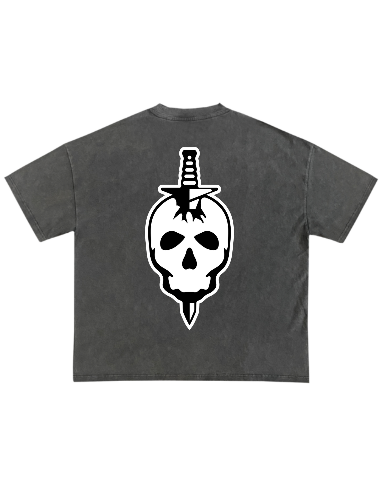 COLLEGIATE SKULL TEE - VINTAGE GRAY