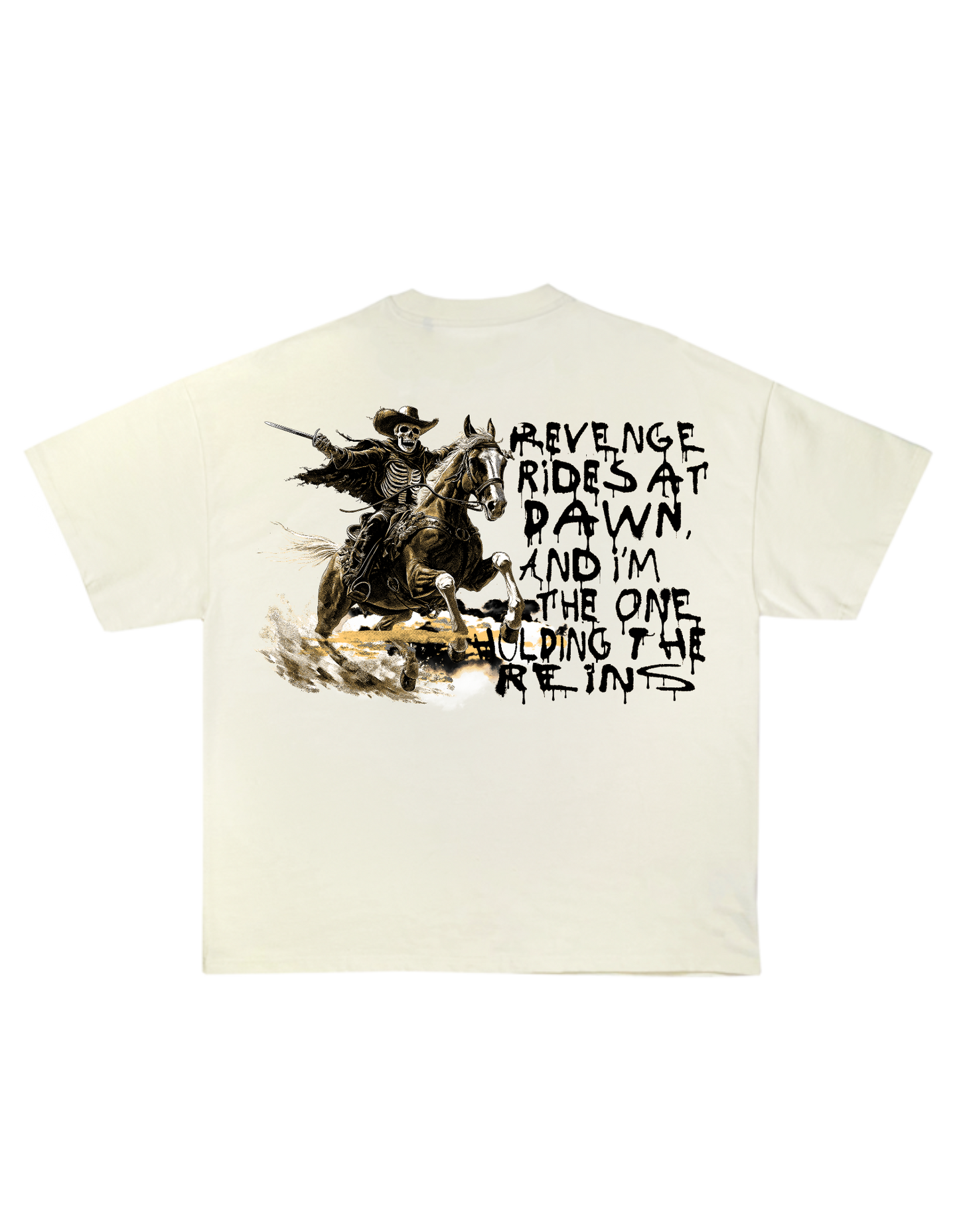 LONE RIDER TEE - CREAM