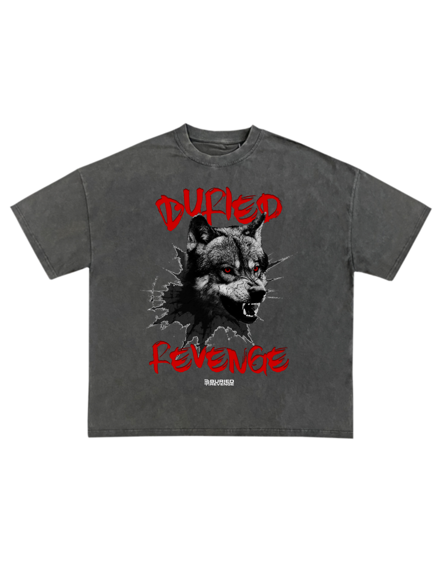 RED EYE WOLF TEE - VINTAGE GRAY