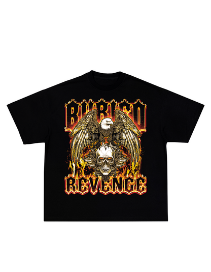 FLAMING EAGLE TEE - BLACK